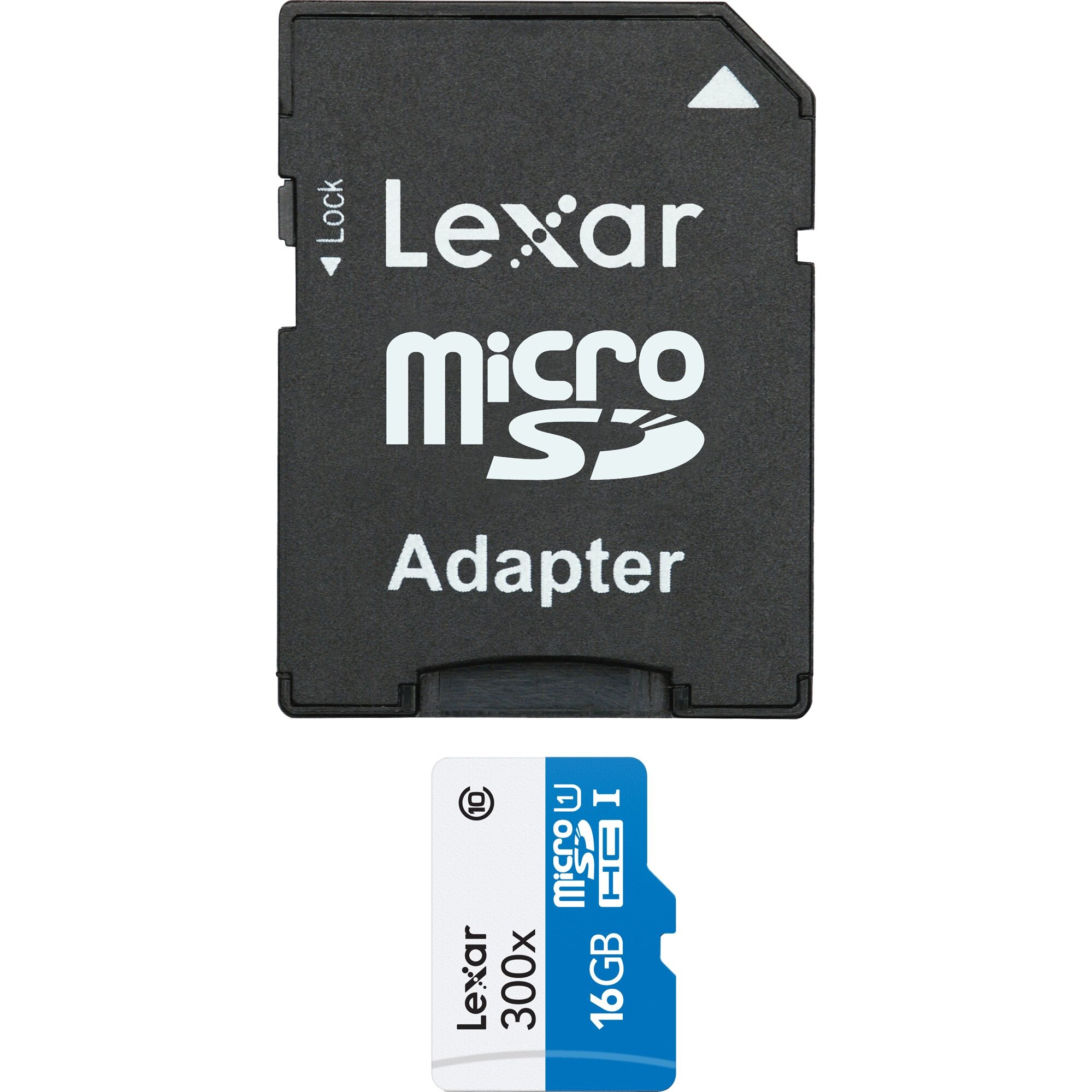 Card de memorie Lexar MicroSDHC, 16GB, Class 10 + Adaptor SD